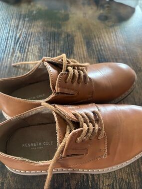 Kenneth Cole Men's Cognac Brown Leather Derby Shoes
